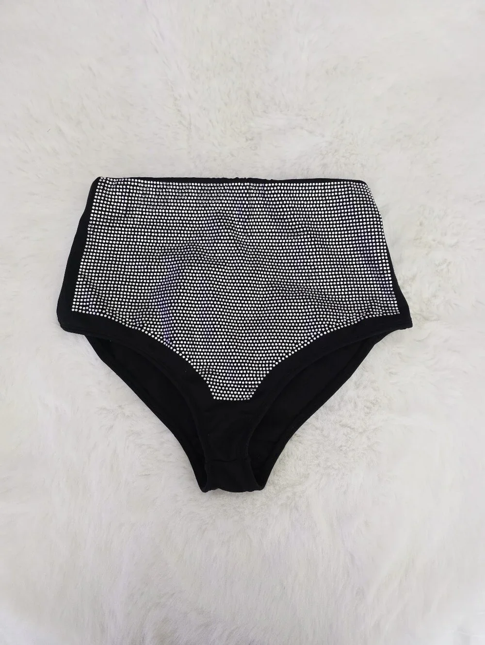 ZARA⛓️‍💥 High Waisted Rhinestone Bikini Bottom SIZE M